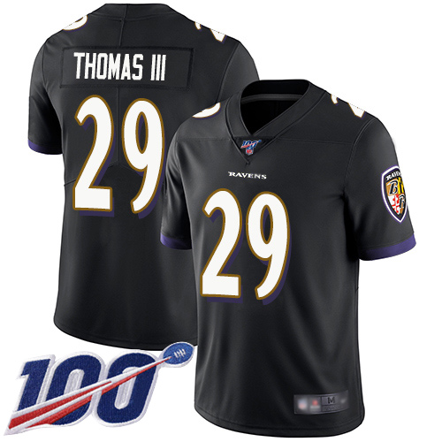 Baltimore Ravens Limited Black Men Earl Thomas III Alternate Jersey NFL Football 29 100th Season Vapor Untouchable
